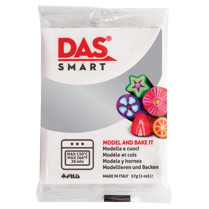 Packaging of DAS Smart modeling clay with colorful clay pieces on a white background