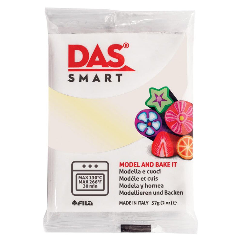 Packaging of DAS Smart modeling clay with colorful samples on a white background