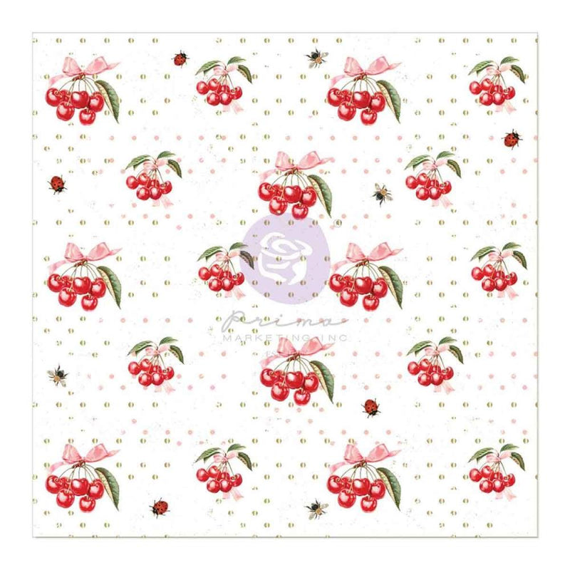 Prima Marketing Single-Sided Acetate 12"x 12" By Frank Garcia - Cherry Sweet