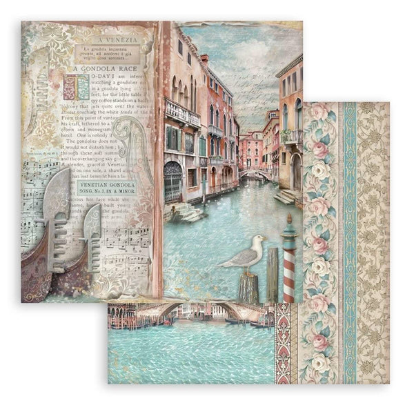 Stamperia Scrapbooking Pad 12"x 12" 10/Pkg - Venice City of Art