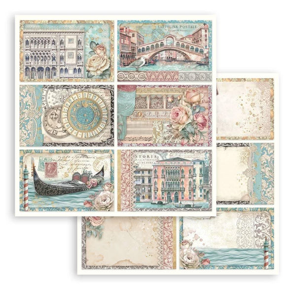 Stamperia Scrapbooking Pad 12"x 12" 10/Pkg - Venice City of Art