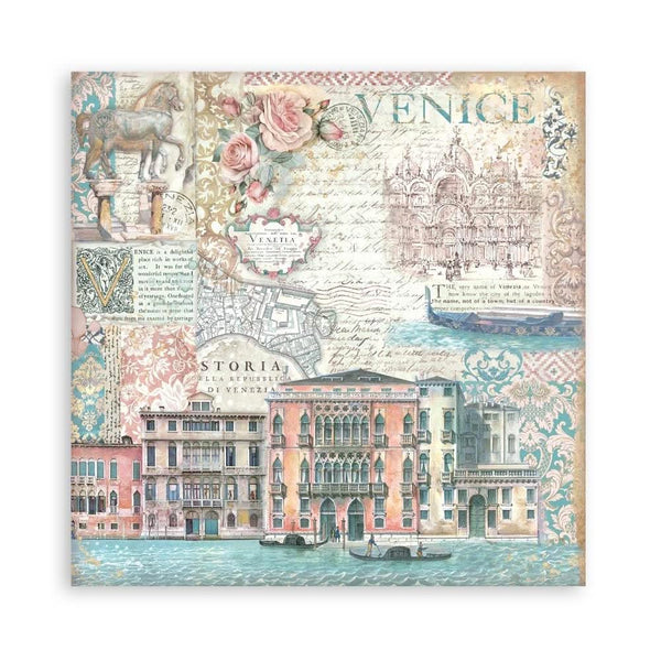 Stamperia Single-Sided Paper Pad 12"x 12" 22/Pkg - Venice City of Art