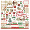 Collection of Christmas-themed decorative elements including Santa Claus, snowmen, and holiday phrases.