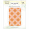 Layering stencils by Lisa Horton Crafts with geometric pattern on a white background