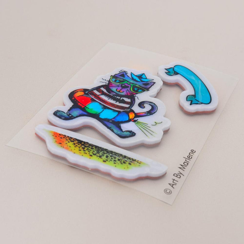 Art By Marlene Cling Rubber Stamp Beach Bum