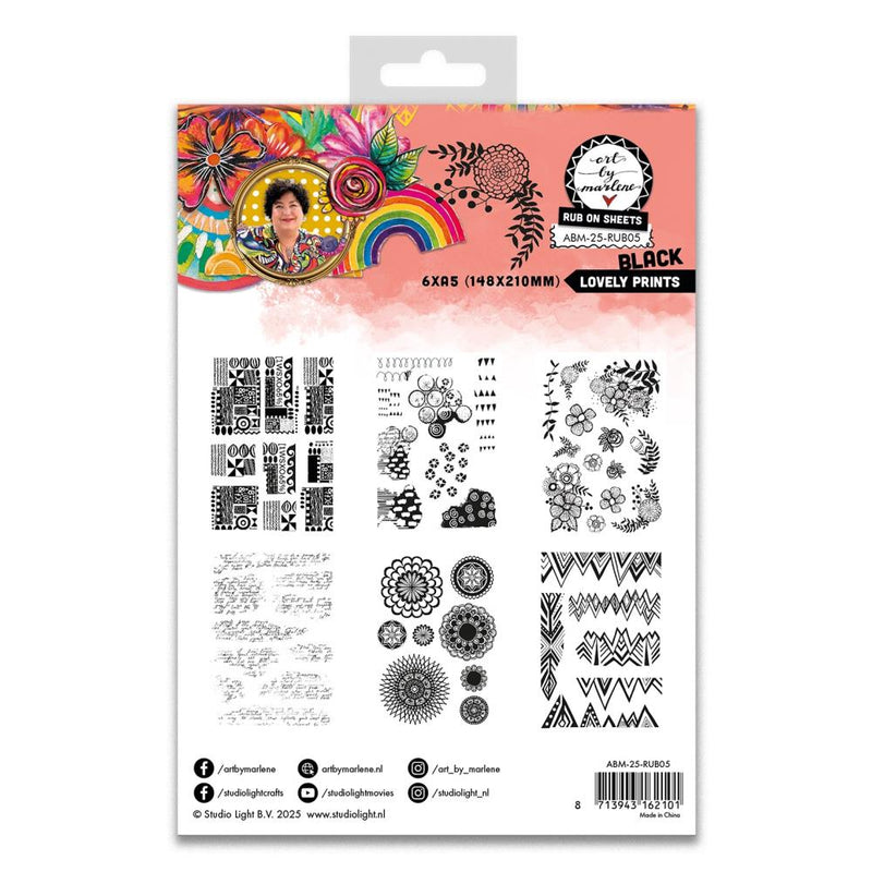 Art By Marlene Rub-Ons Lovely Prints Black
