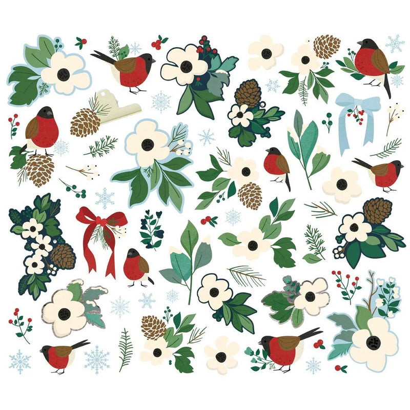 Simple Vintage Flannel Season Bits & Pieces Die-Cuts Floral