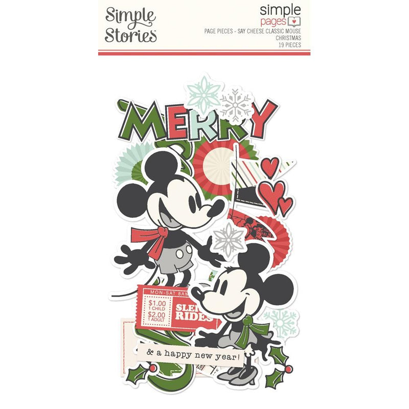 Simple Stories Simple Pages Page Pieces Say Cheese Classic Mouse Christmas