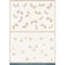 Decorative paper sheet with star and dot patterns on a beige background, licensed by We Love Crafts.