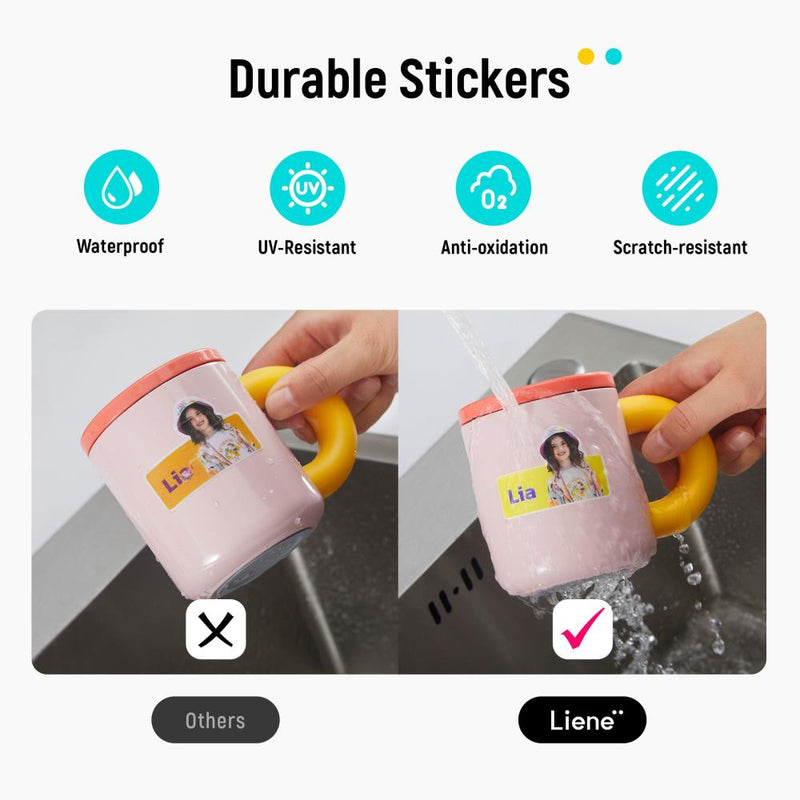 Liene Photo Sticker Cutter Paper 4"x 7" W/Ink Cartridge 72 Sheets