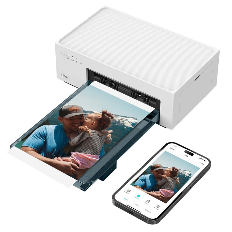 Liene Amber M100 4"x 6" Photo Printer - US Plug + AU Adapter, 20 Sheets & Ink Cartridge