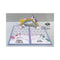 Pop-up card with unicorns and rainbow design on a white background
