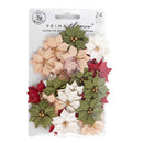 Prima Marketing Twinkle & Treats Paper Flowers 24/Pkg Holiday Blooms