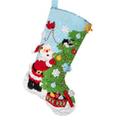 Bucilla Felt Stocking Applique Kit 18" Long Trimming With Tweets