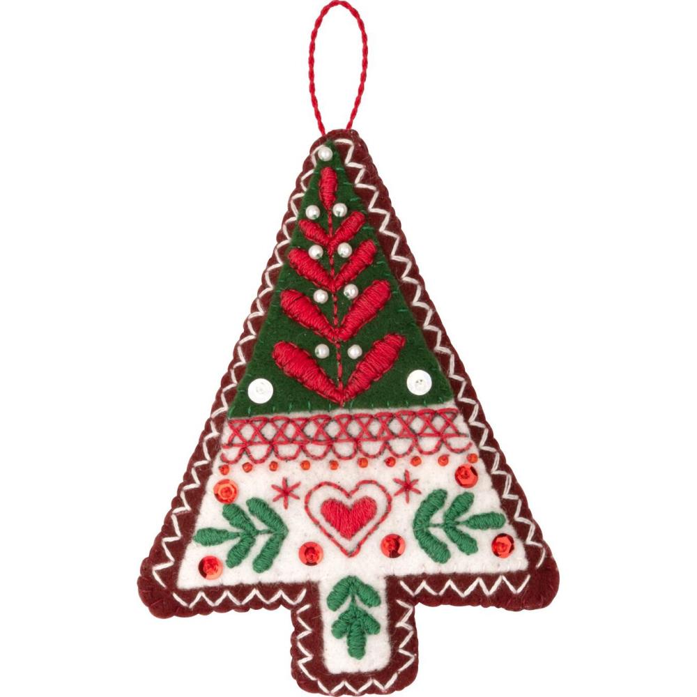Bucilla Felt Ornaments Applique Kit Set Of 6 Santa's Nordic Set