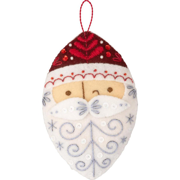Bucilla Felt Ornaments Applique Kit Set Of 6 Santa's Nordic Set