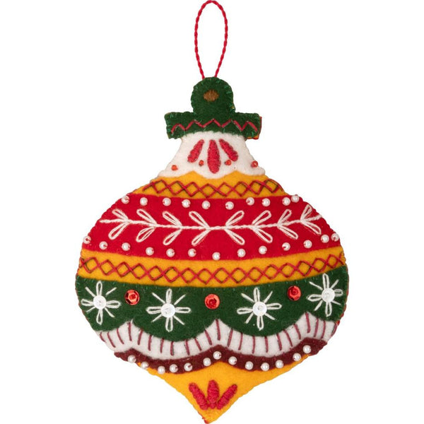 Bucilla Felt Ornaments Applique Kit Set Of 6 Santa's Nordic Set