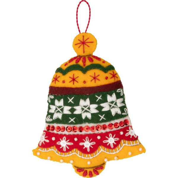 Bucilla Felt Ornaments Applique Kit Set Of 6 Santa's Nordic Set