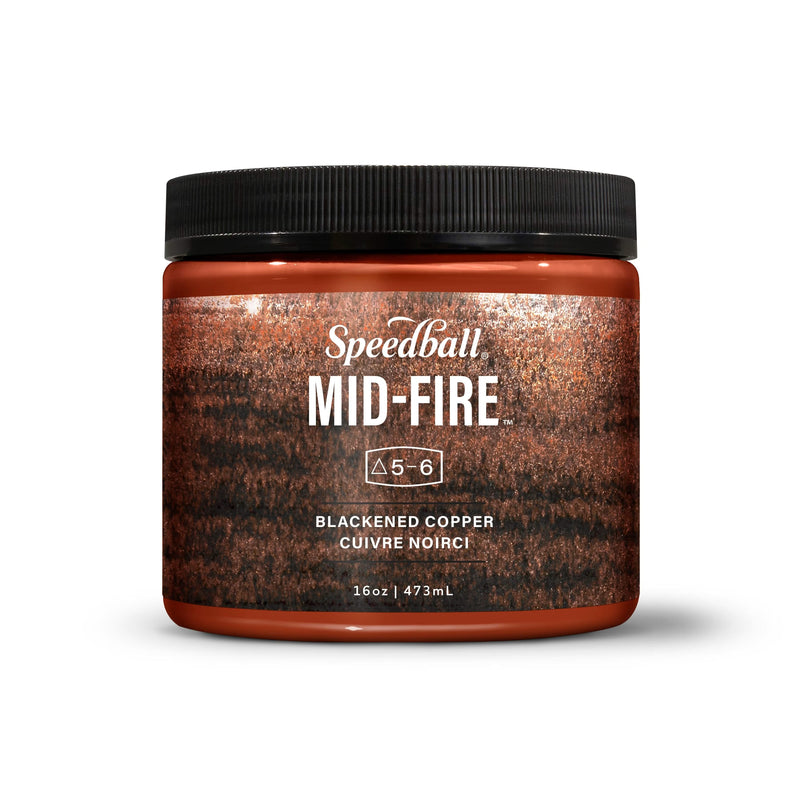 Speedball Mid-Fire Glaze 473ml - Blackened Copper
