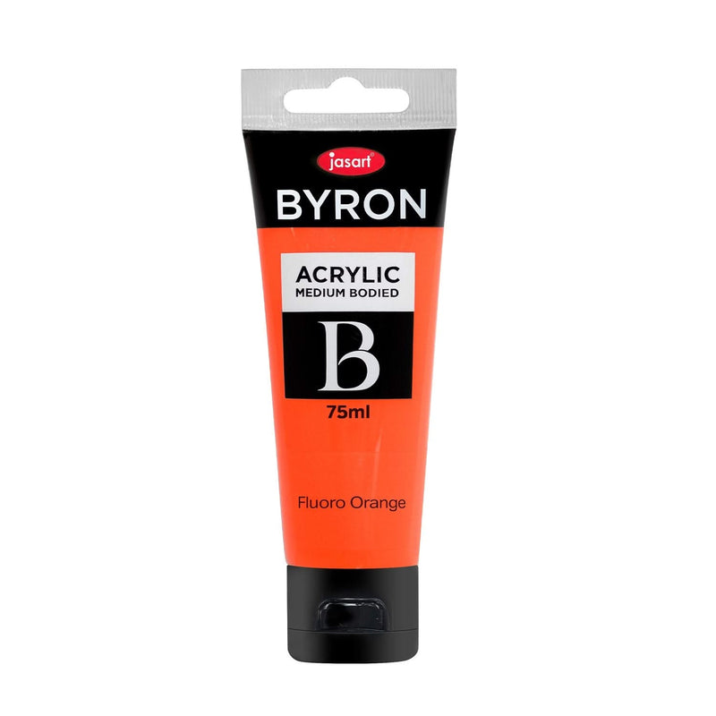 Jasart Byron Acrylic Paint 75ml - Fluorescent Orange*