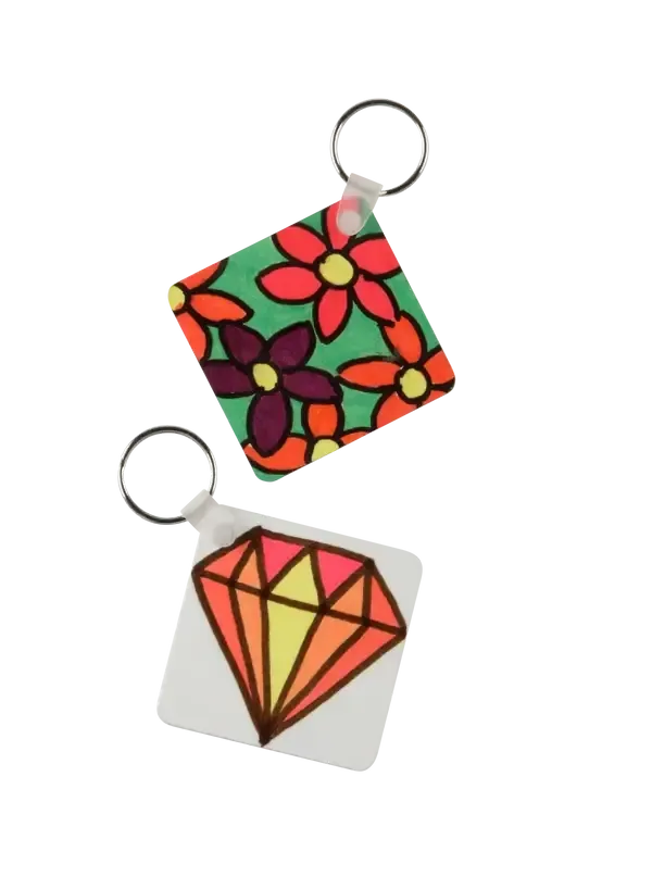 Artesprix Sublimation Key Chains - Metal 2/Pkg