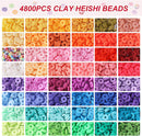 Poppy Crafts Flat Round Polymer Clay Bead Kit - 48 Colours - 5000pcs