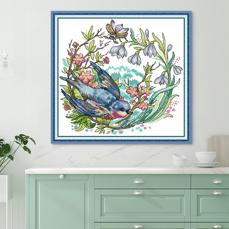 Poppy Crafts Cross-Stitch Kit - Spring Messanger*