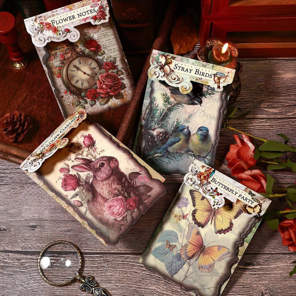 Poppy Crafts Burnt Edge Scrap Paper Pack - Wildlife Garden