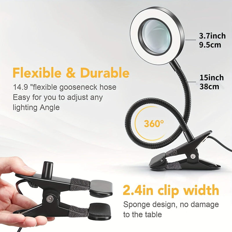 Universal Crafts LED Magnifying Lamp - Black
