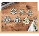 Poppy Crafts Wooden Ornaments Set - Christmas Collection - Festive Flakes*