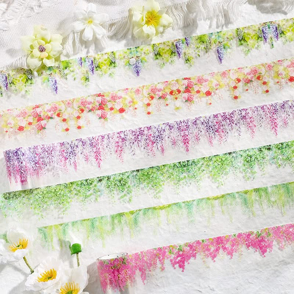 Poppy Crafts Floral Sticker Roll - Green Heart