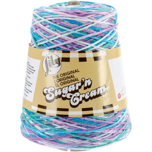 Lily Sugar'n Cream Yarn - Cones - Beach Ball Blue