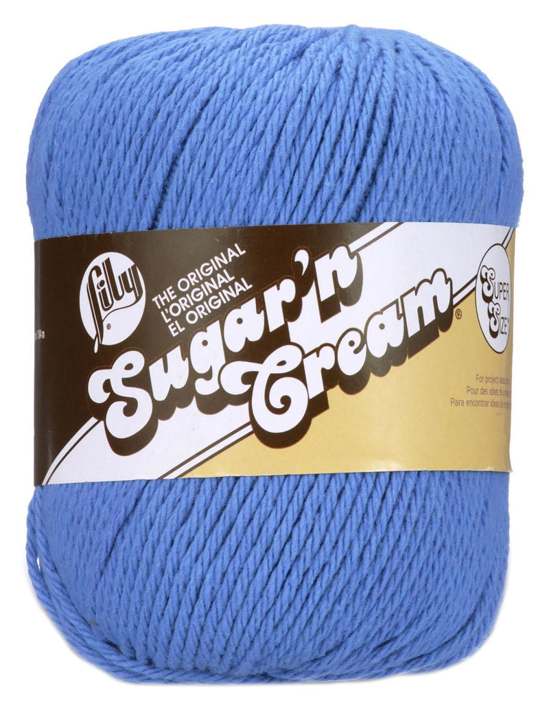 Lily Sugar'n Cream Yarn - Solids Super Size - Blueberry