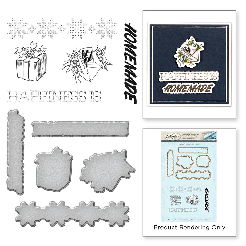 Spellbinders Die & Stamp Set - Designer Series - Happiness