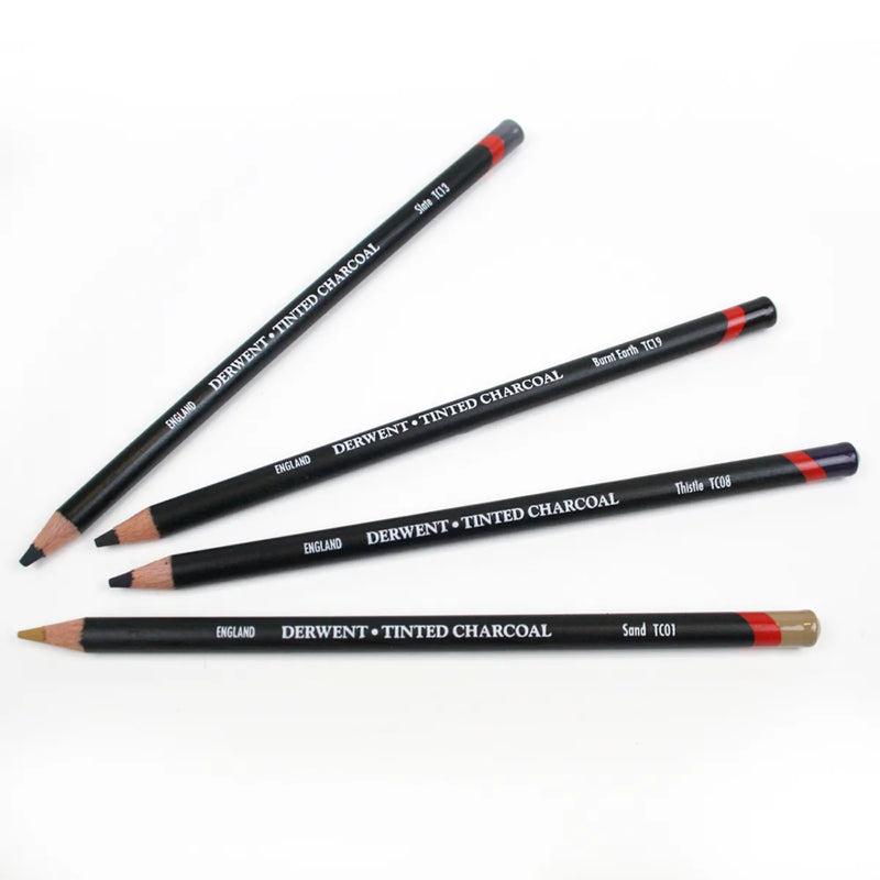 Derwent Tinted Charcoal Pencil Tin Set - 24 Pencils