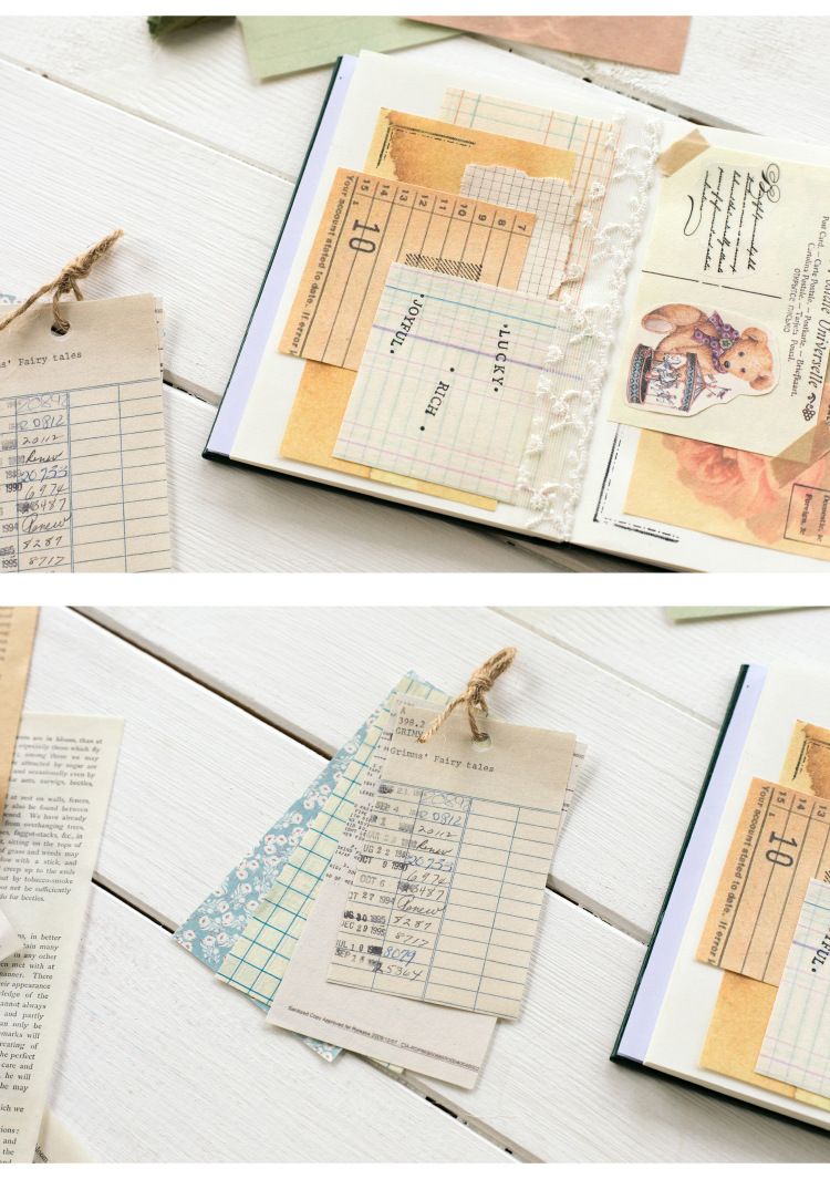 Poppy Crafts Cottage Garden Scrap Paper Pack - Vintage Grid