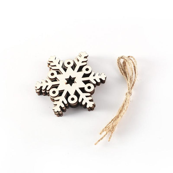 Poppy Crafts Wooden Ornaments Set - Christmas Collection - Festive Flakes*