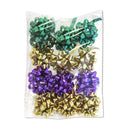 Morex Ribbon Mini Bows 1-3/8" 12/Pkg - Mardi Gras