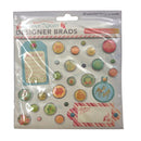October Afternoon Designer Brads - Silent Night 28/pkg