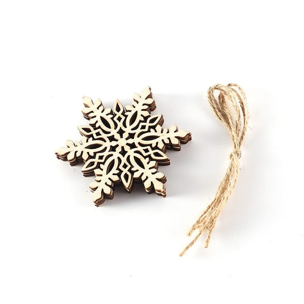 Poppy Crafts Wooden Ornaments Set - Christmas Collection - Festive Flakes*