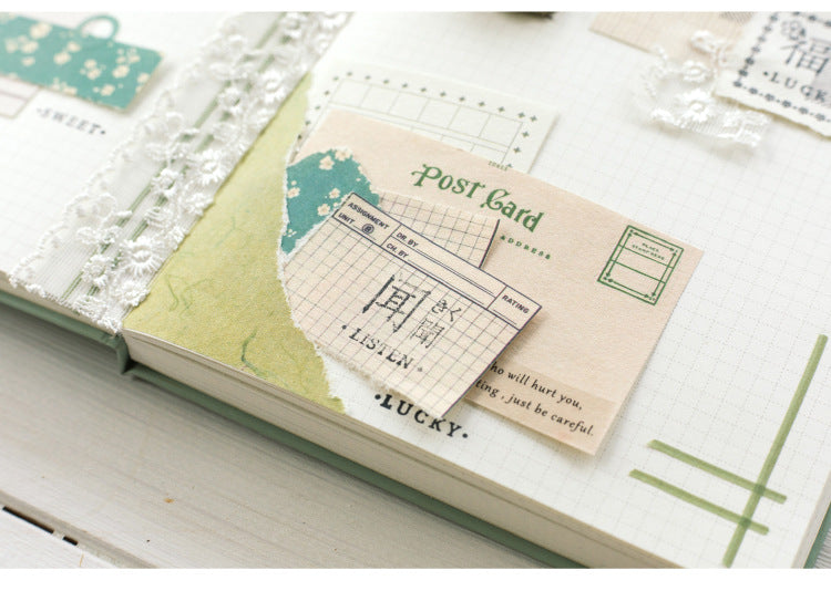 Poppy Crafts Cottage Garden Scrap Paper Pack - Vintage Grid