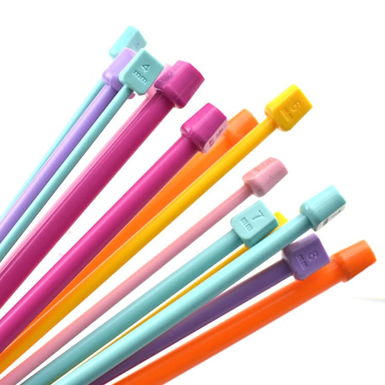 Poppy Crafts Plastic Knitting Needle Set - Colourful