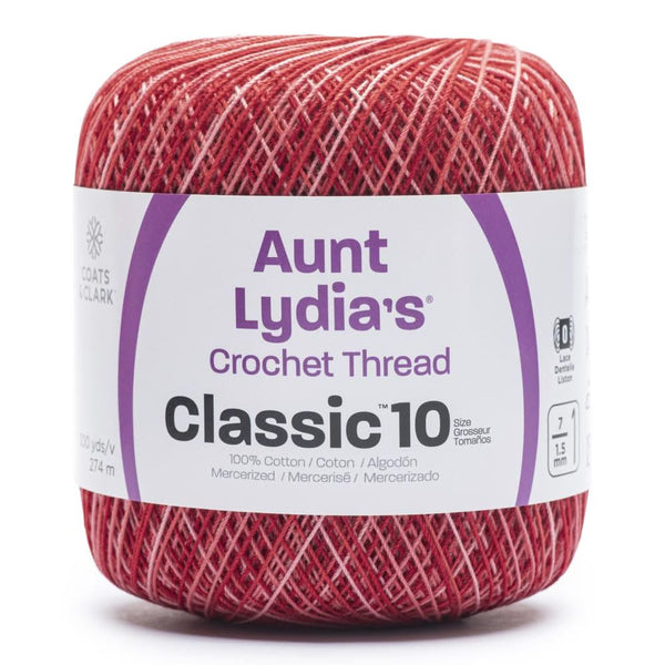 Aunt Lydia's Classic Crochet Thread Size 10 - Super Glow Bowl Of Cherries*