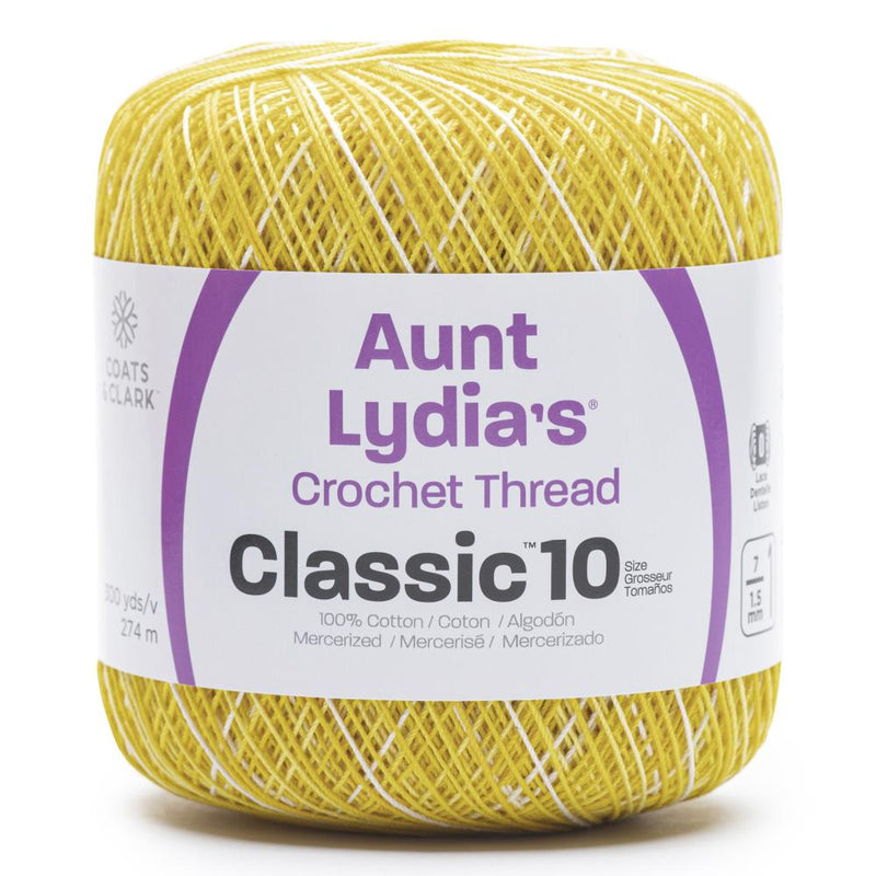 Aunt Lydia's Classic Crochet Thread Size 10 - Super Glow Mimosa*