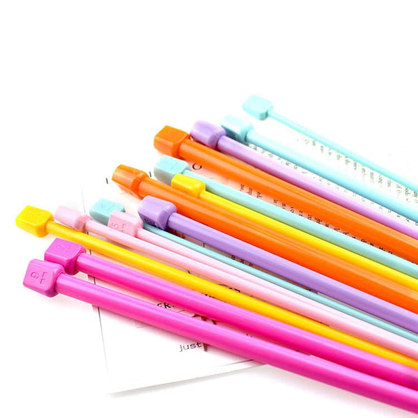 Poppy Crafts Plastic Knitting Needle Set - Colourful