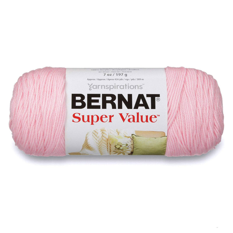 Bernat Super Value Solid Yarn - Baby Pink