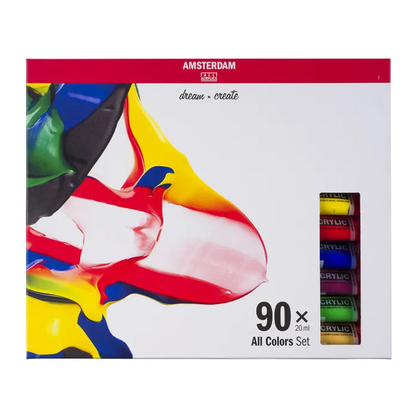 Amsterdam Standard Acrylic Paint Set 90 Pack - All Colours