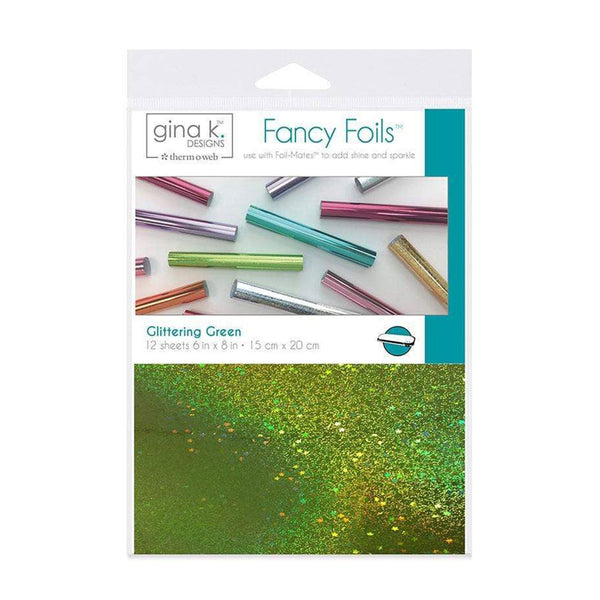 Gina K. Designs Fancy Foils 6"x 8" 12/Pkg - Glittering Green