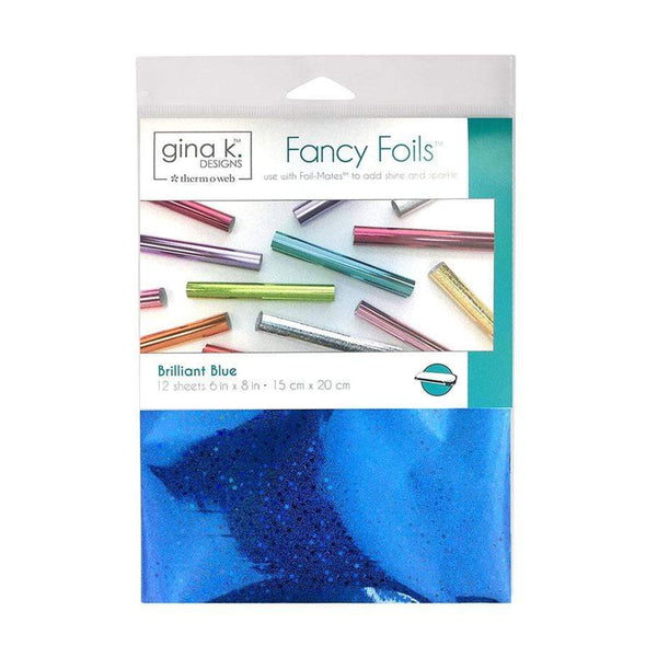 Gina K. Designs Fancy Foils 6"x 8" 12/Pkg - Brilliant Blue Holographic