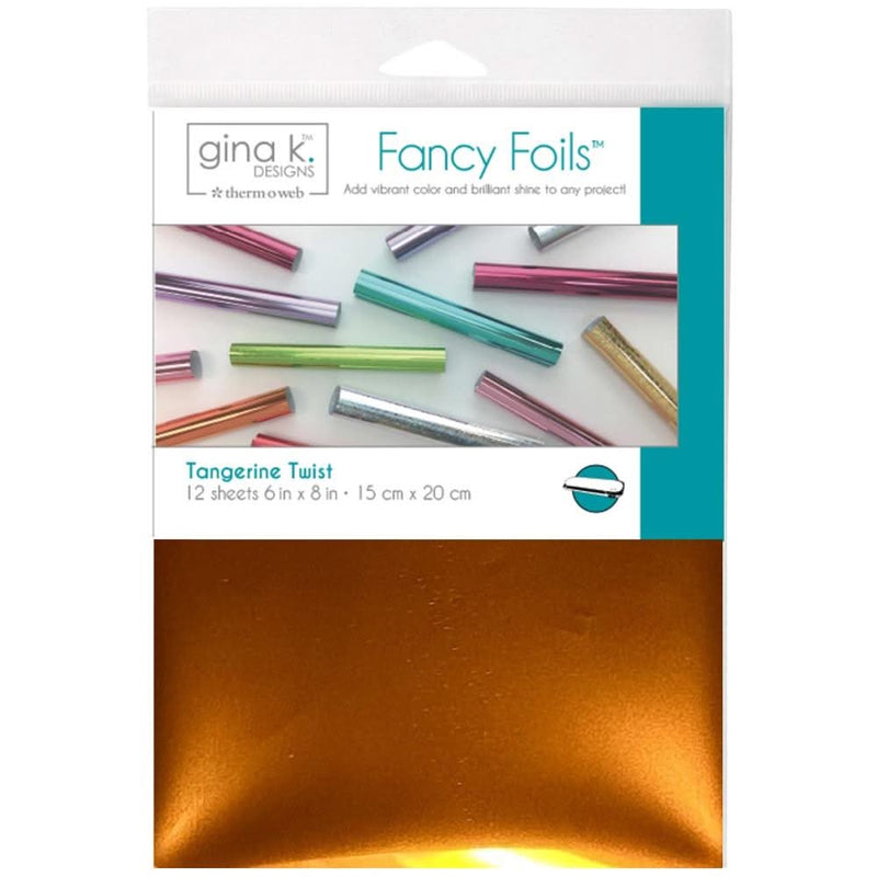 Gina K Designs Fancy Foil 6"X8" 12/Pkg Tangerine Twist